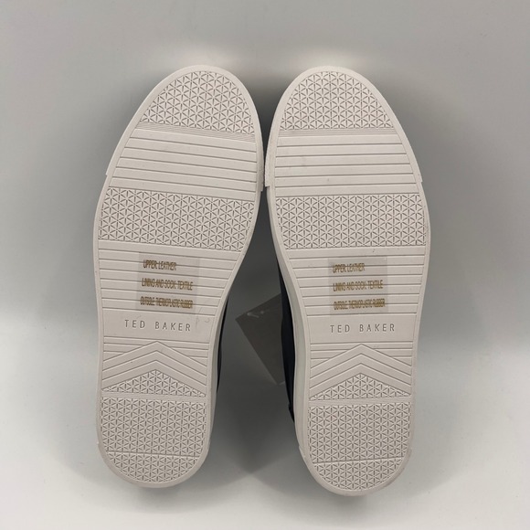 Ted Baker Mens Black Leather Low Top Sneakers Shoes 1907790 Size 9 NEW - Picture 6 of 7